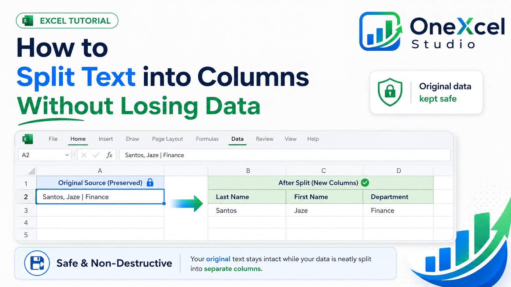 How to Split Text into Columns Without Losing Data