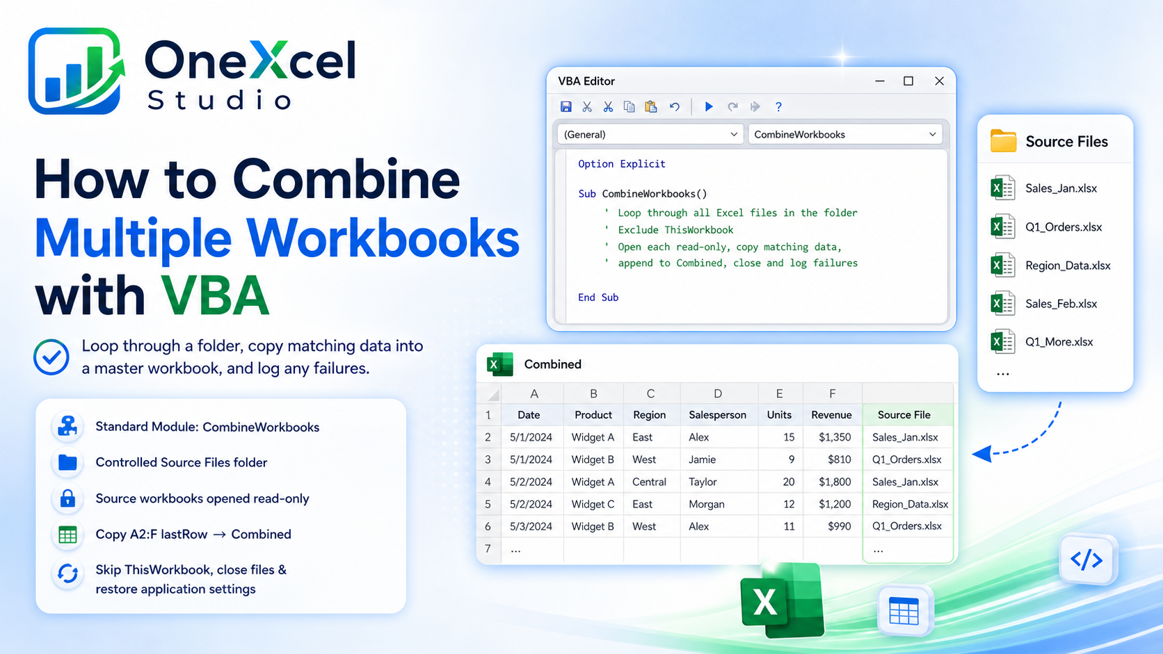 How to Combine Multiple Workbooks with VBA