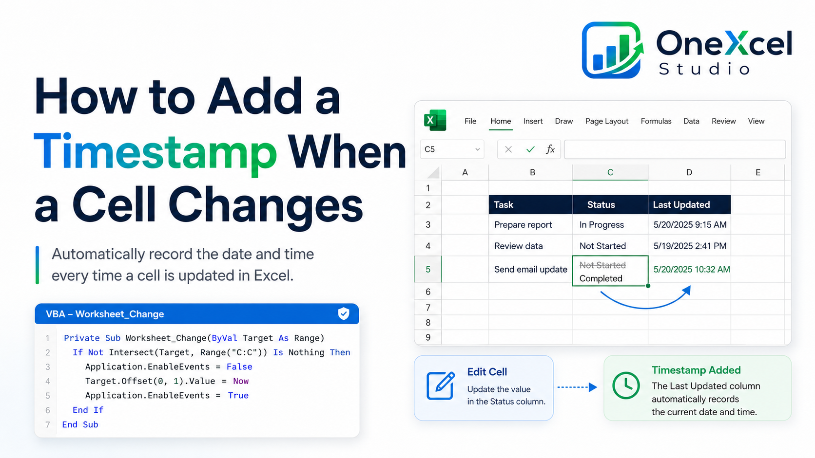 How to Add a Timestamp When a Cell Changes