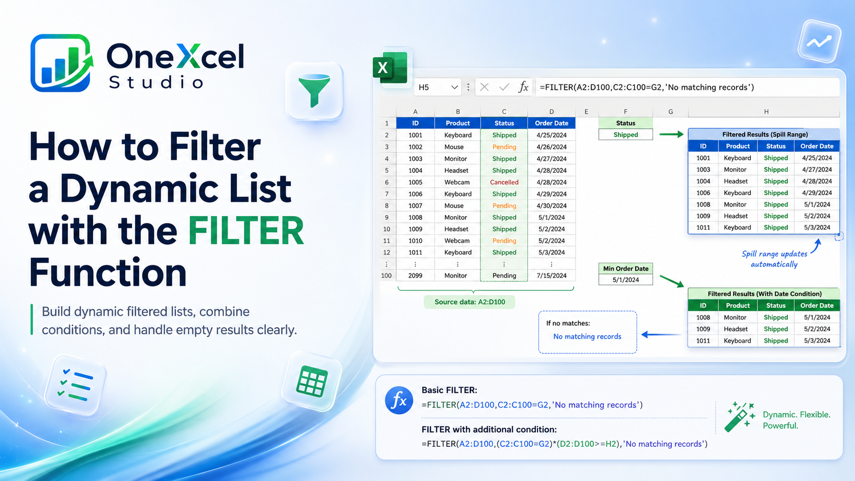 How to Filter a Dynamic List with the FILTER Function