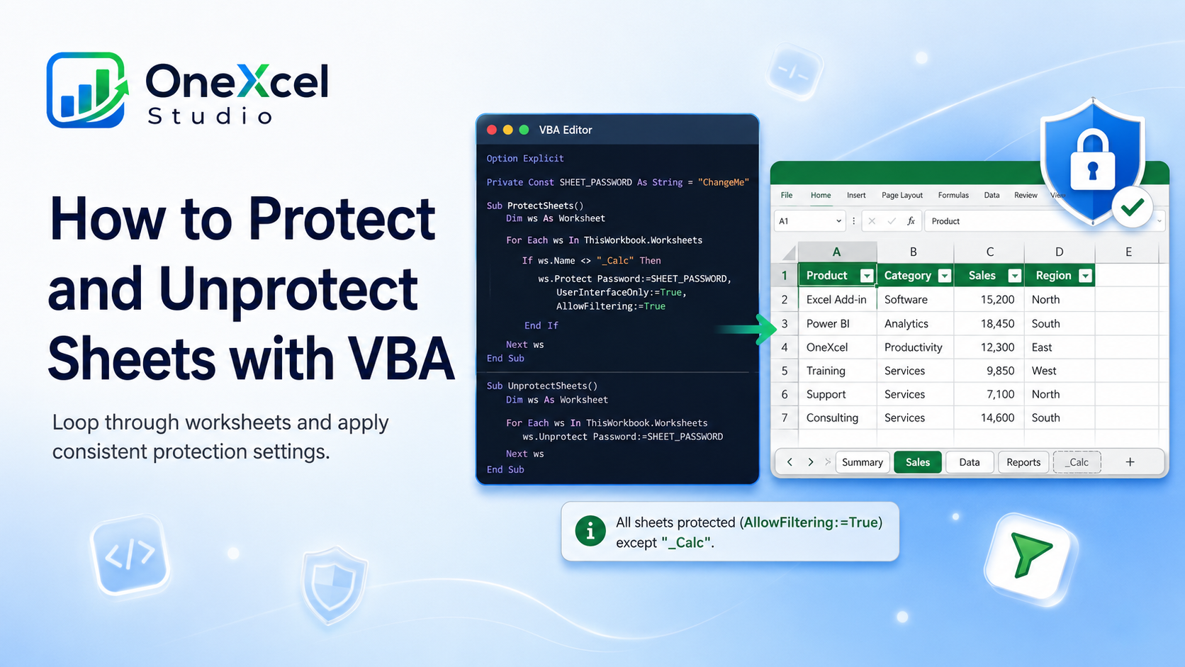 How to Protect and Unprotect Sheets with VBA