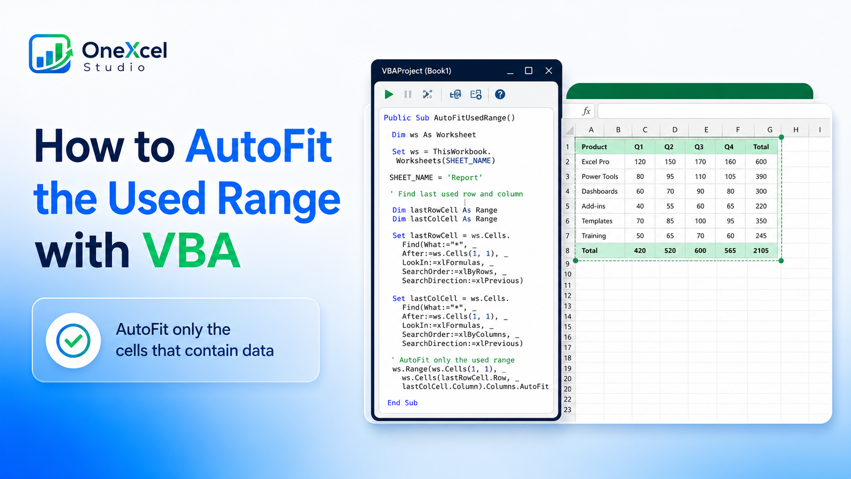 How to AutoFit the Used Range with VBA