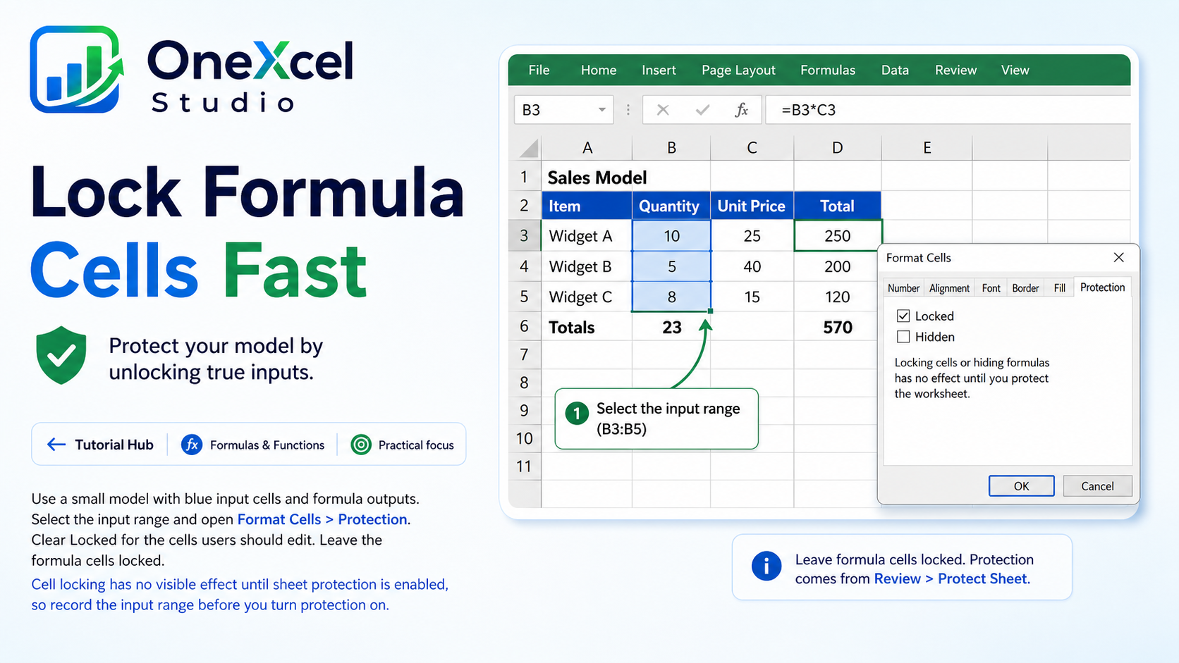 Lock Formula Cells Fast